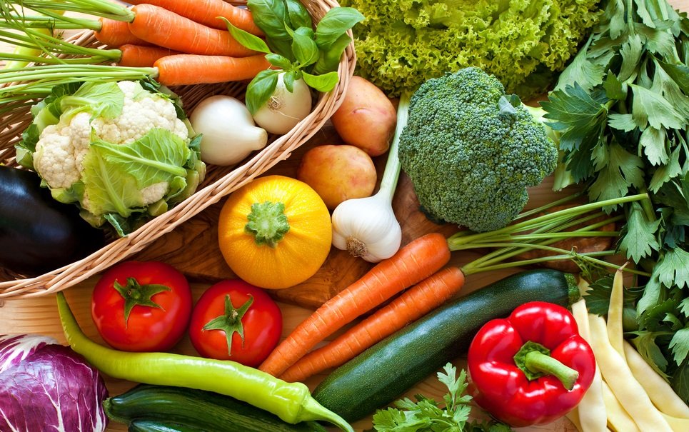 Aporte calorico de las frutas y verduras